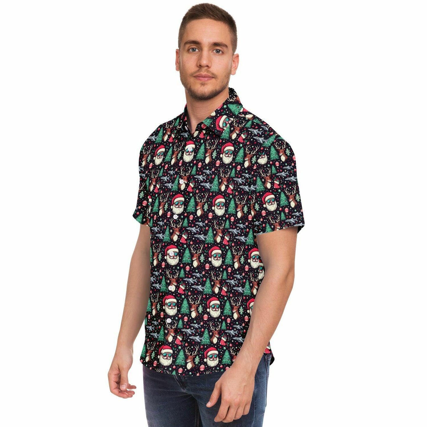 AV-8B Harrier Christmas 2023 Button Down Shirt