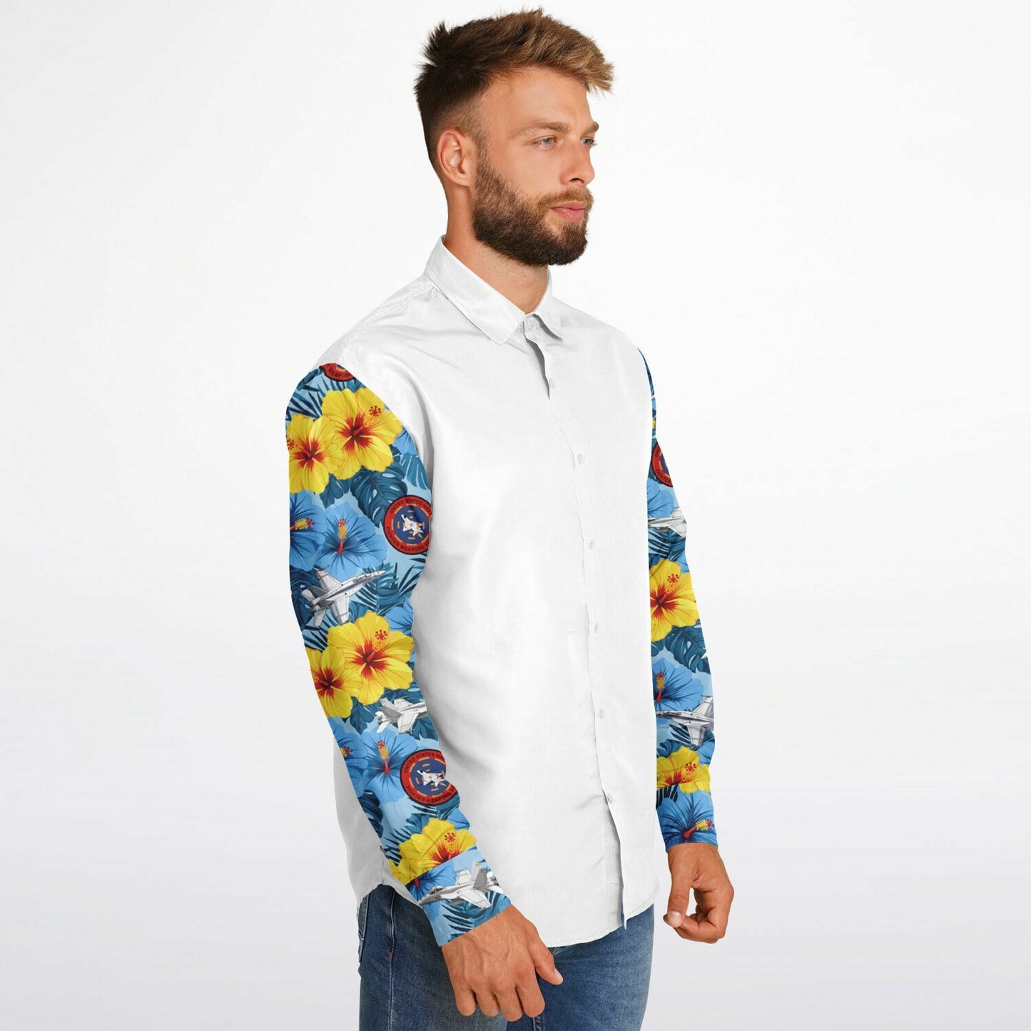 TOPGUN Party Long Sleeve Button Down Shirt