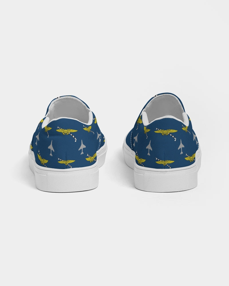 EA-6B GREY AND NAVY TAILHOOK Men's Slip-On Canvas Shoe