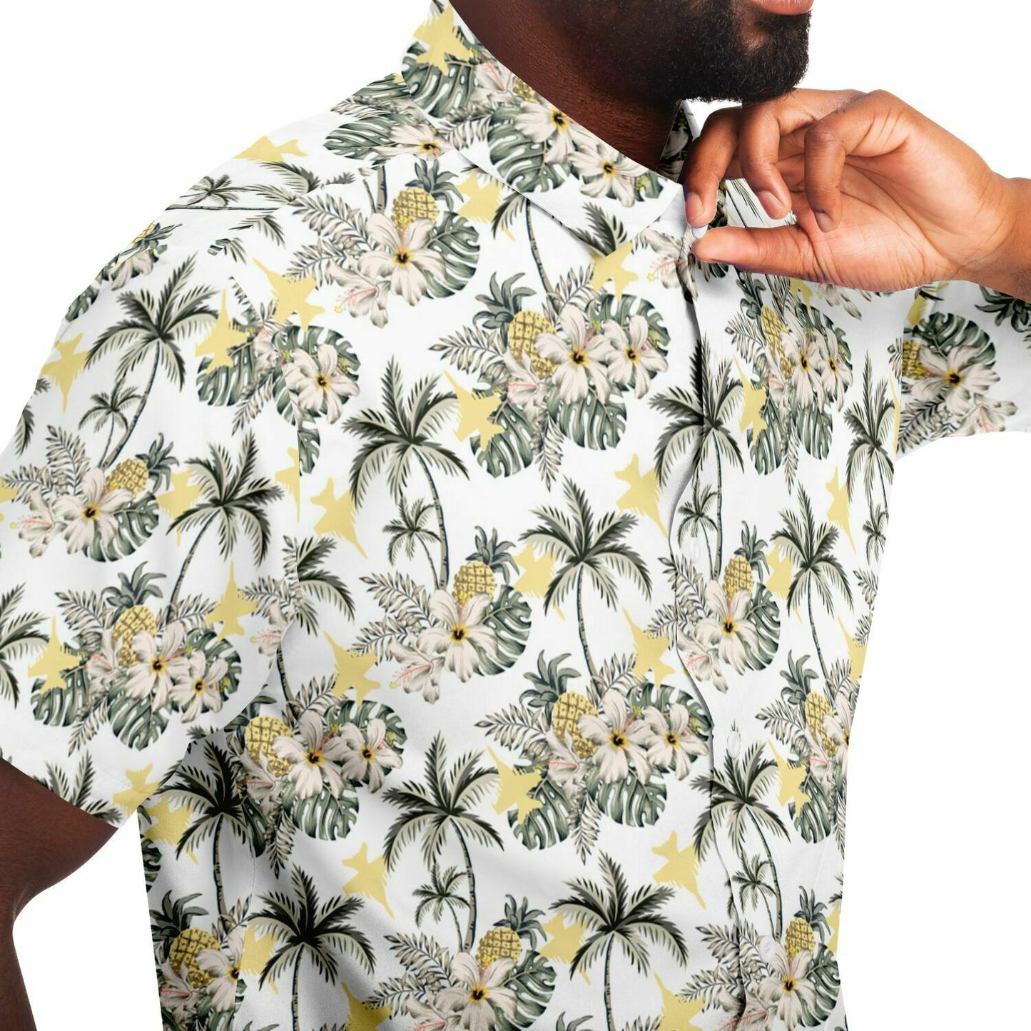 Sidney Cross XL Growler classy Hawaiian Short Sleeve Button Down Shirt - AOP