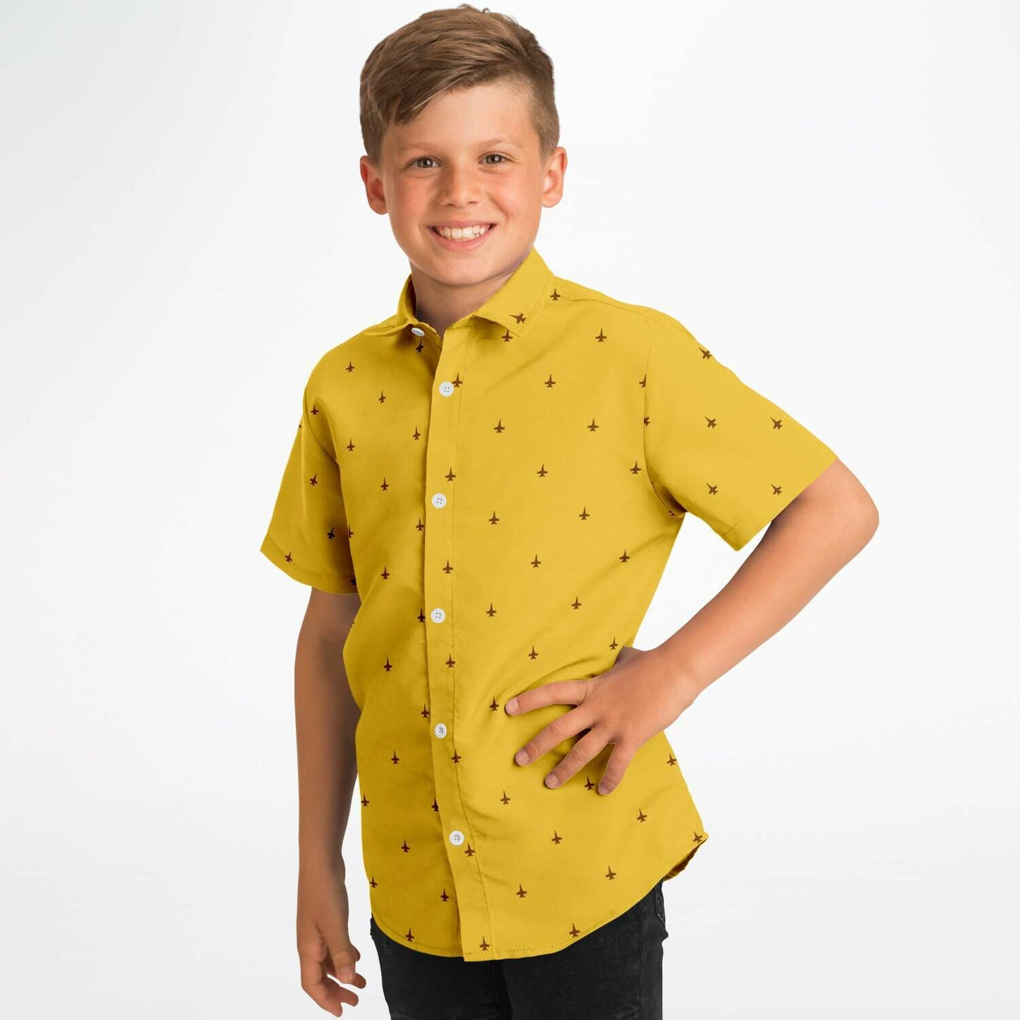 F-18C Kids/Youth Short Sleeve Button Down Shirt - #50 and #59