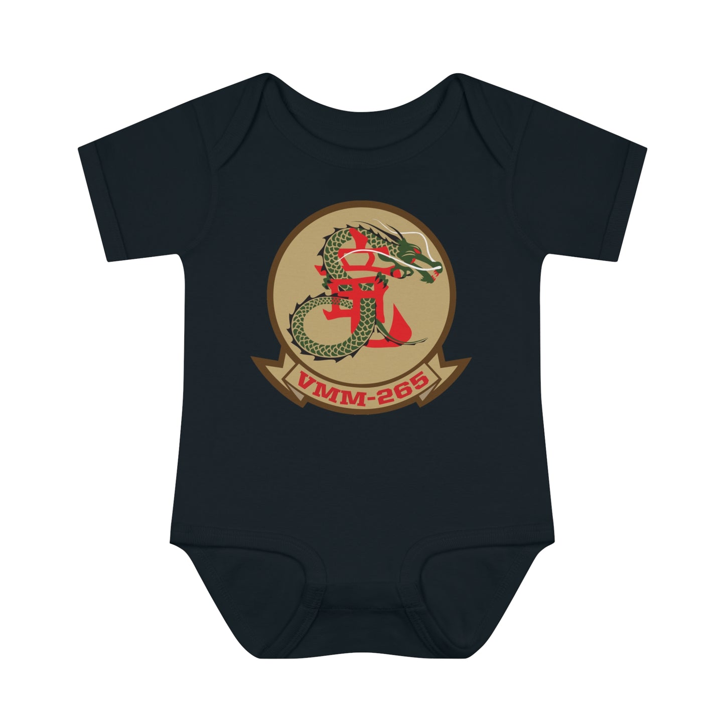 VMM-265 'TAN LOGO' Baby Onesie