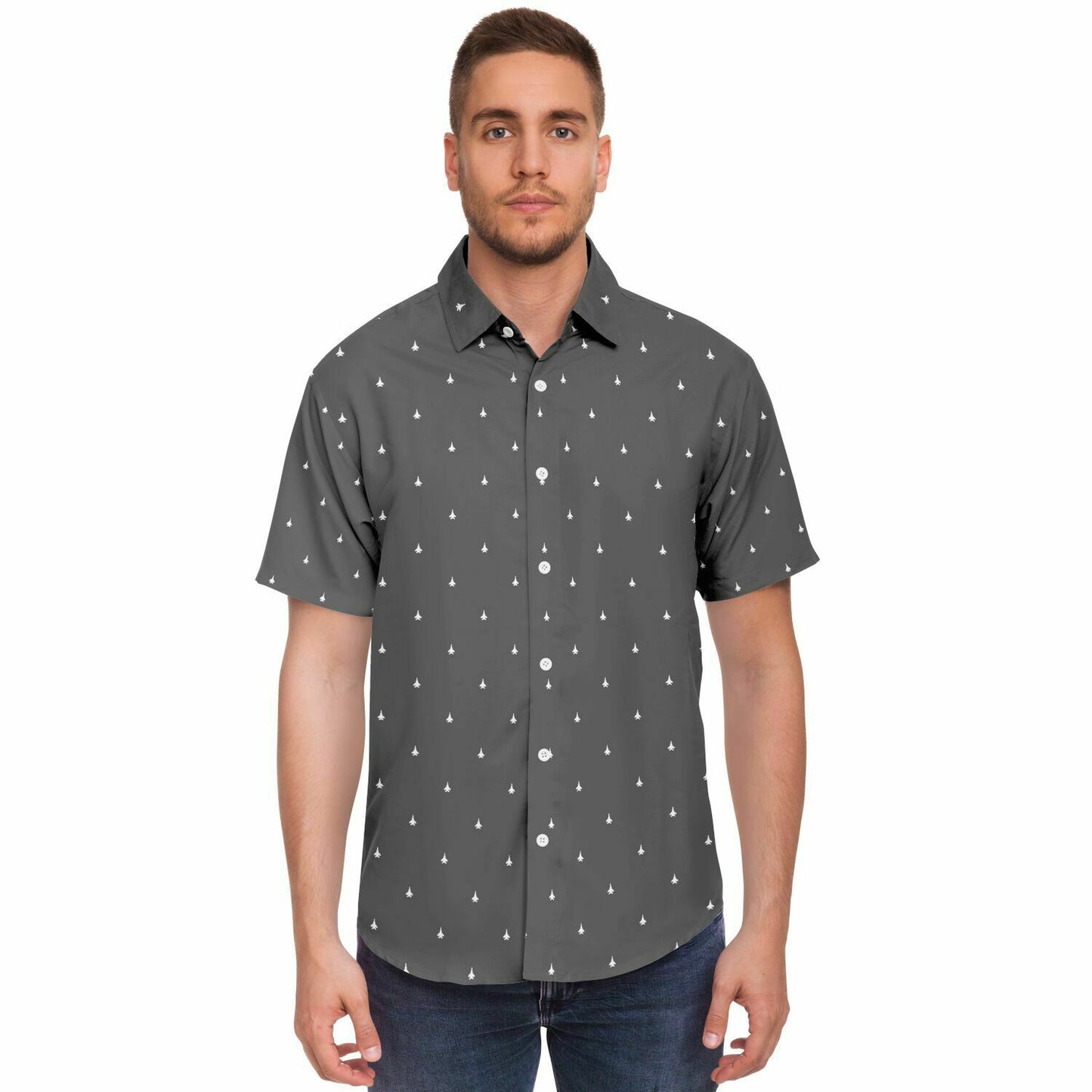 F-15C #3 and White Mens Short Sleeve Button Down Shirt - Director of Operations for Levy