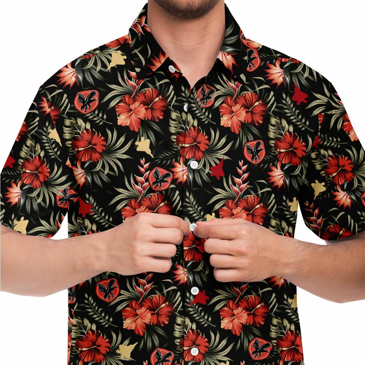 27th 41 Example no order Short Sleeve Button Down Shirt - AOP