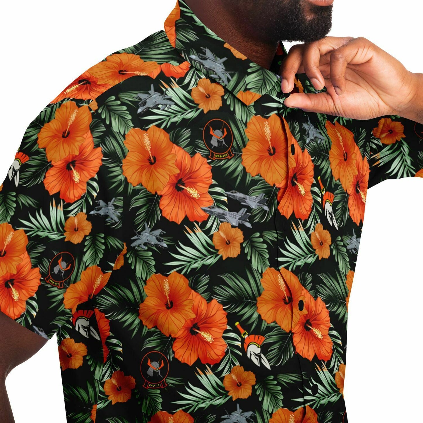 VFA-147 Hawaiian EXAMPLE NO ORDER Short Sleeve Button Down Shirt - AOP