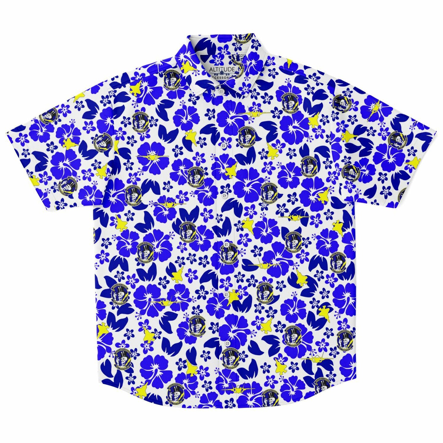 95th FS Hawaiian Print Short Sleeve Button Down Shirt