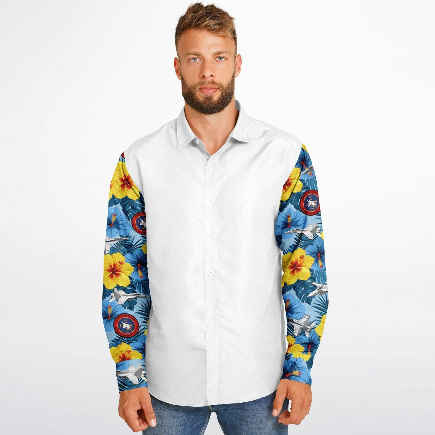 TOPGUN Party Long Sleeve Button Down Shirt