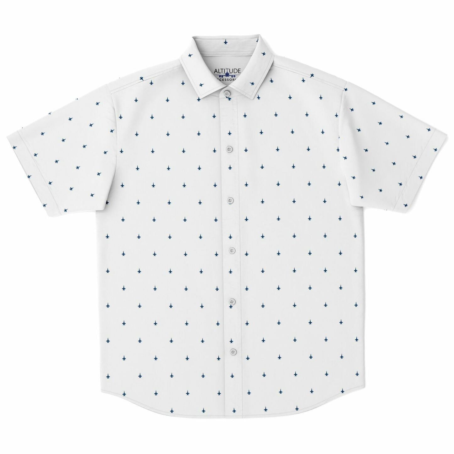 F-18C Subtle Mens Button Down Shirt (no stroke) #64 and white