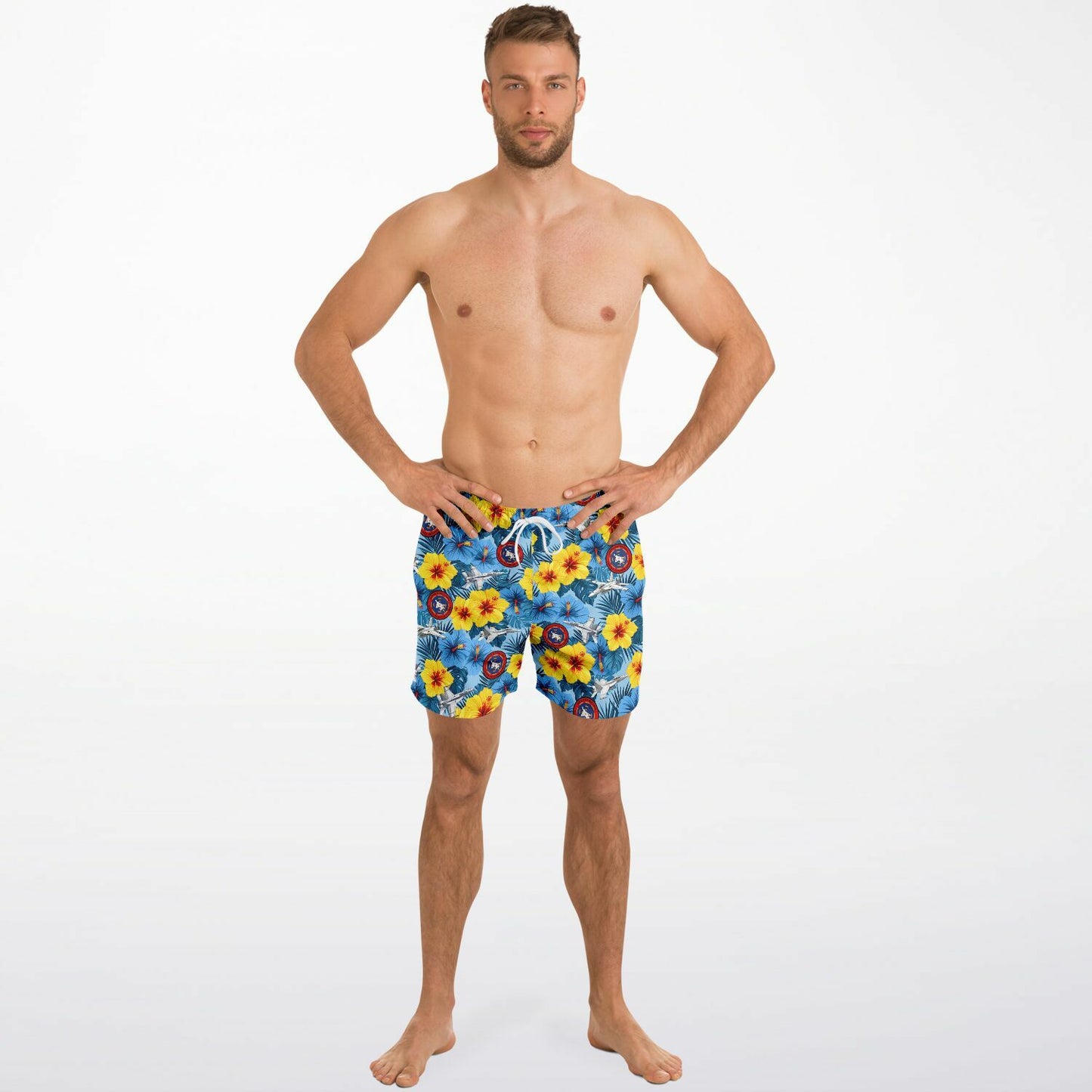TOPGUN Men's Hawaiian Swim Trunks Swim Trunks