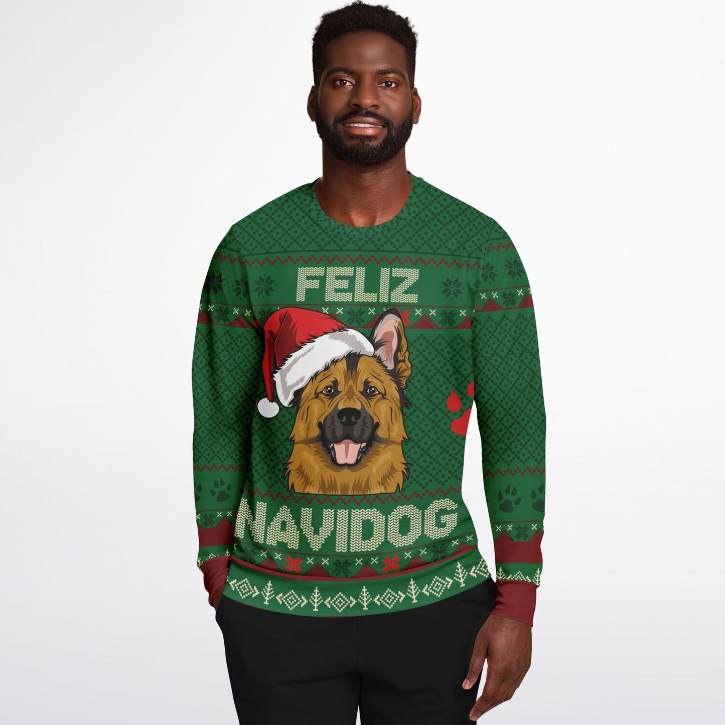 Feliz Navidog - German Shepherd Ugly Christmas Sweatshirt
