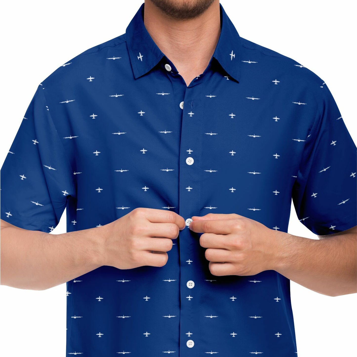 KC-130J DUEL view #63 with white Short Sleeve Button Down Shirt