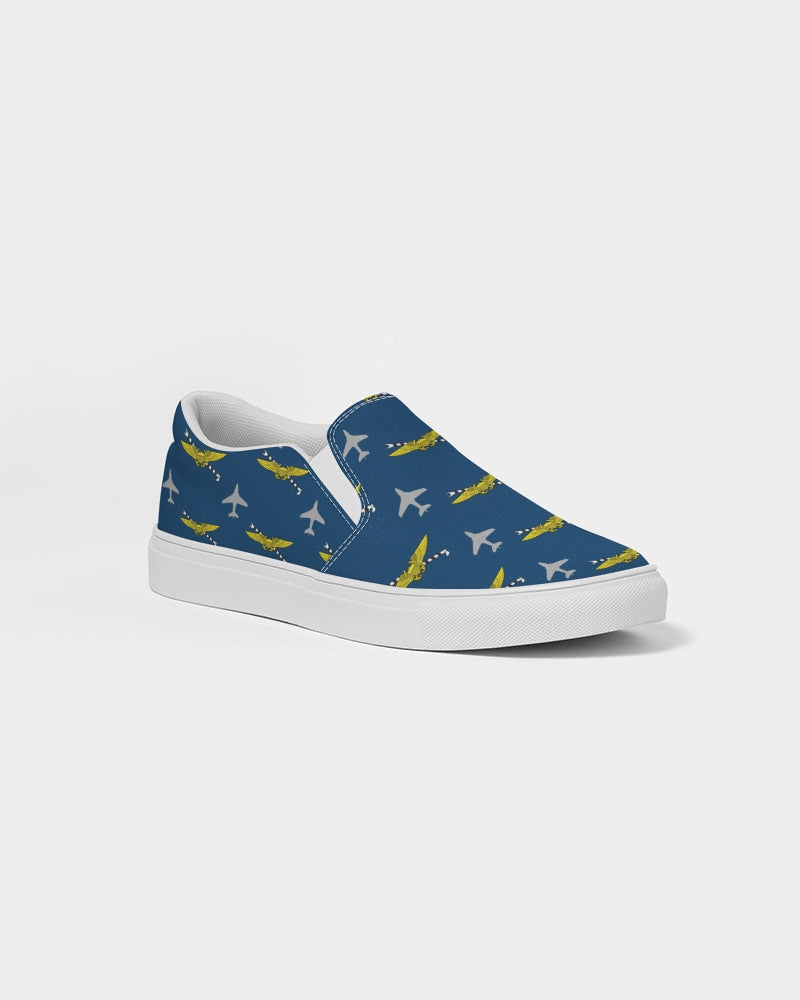 EA-6B GREY AND NAVY TAILHOOK Men's Slip-On Canvas Shoe
