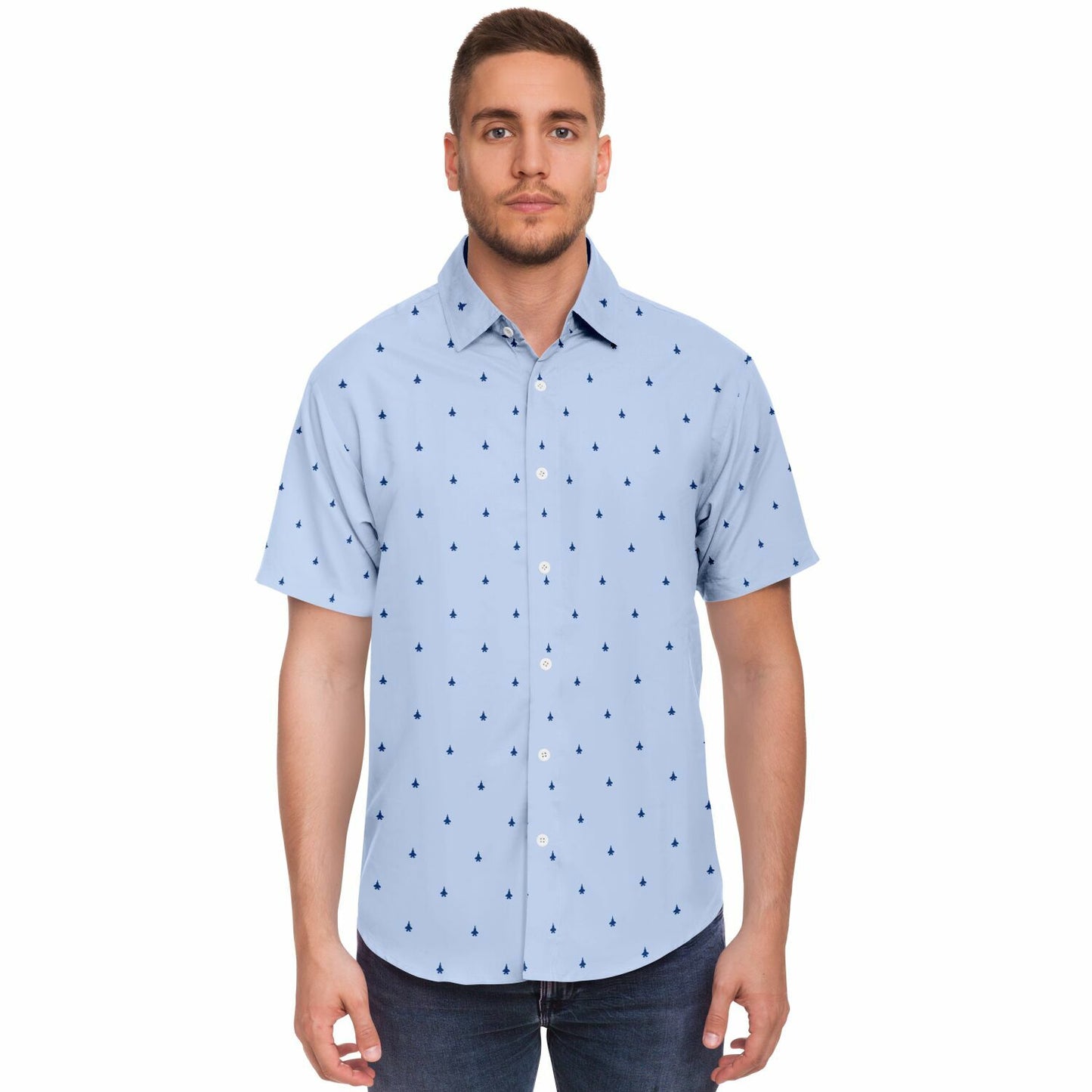 F-35B #23 and #63 jets no stroke Short Sleeve Button Down Shirt - AOP