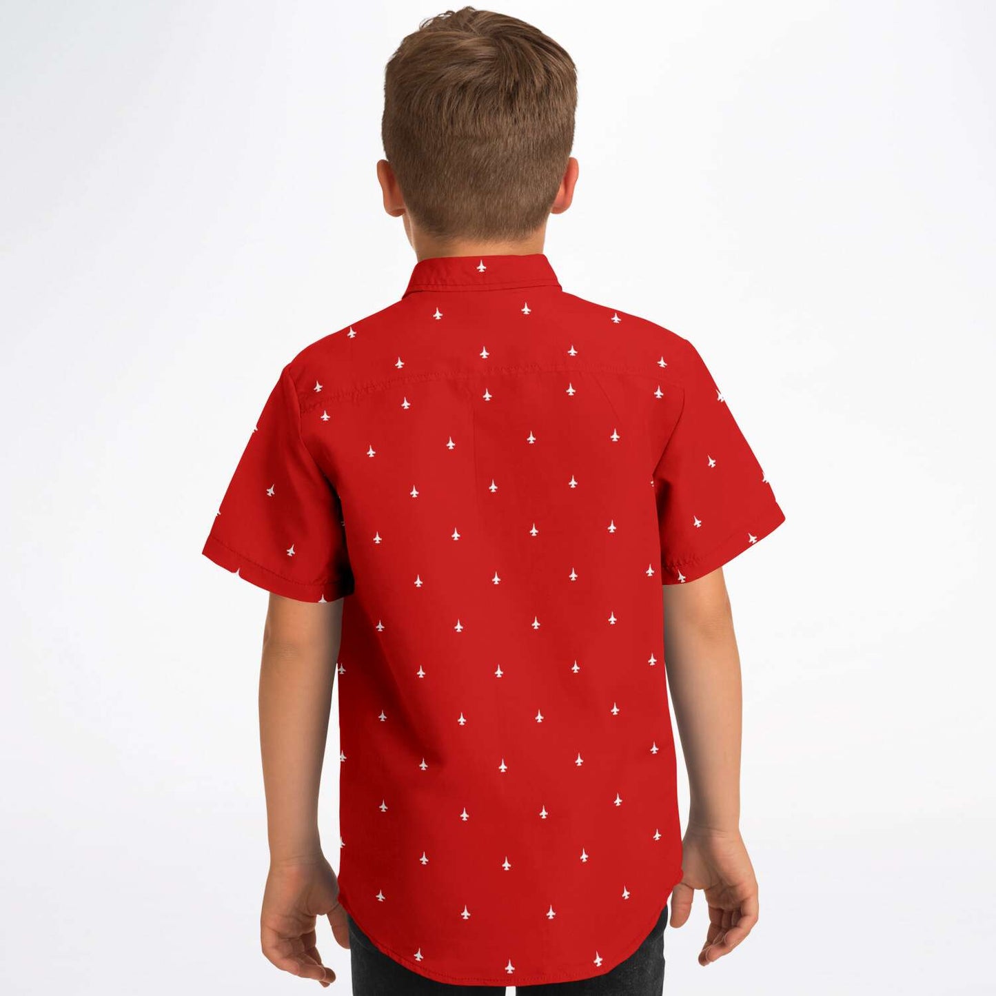McKayla Leber large #14 and white Kids/Youth Short Sleeve Button Down Shirt