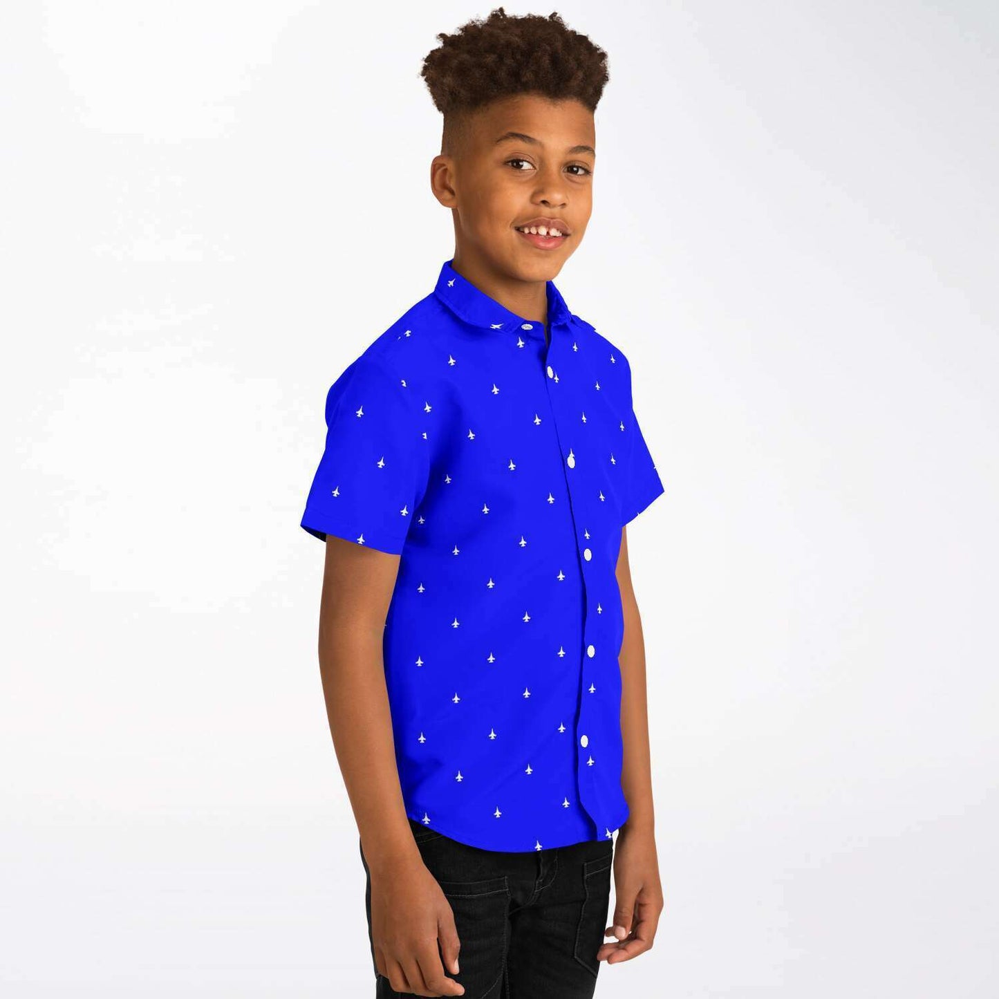 McKayla Leber SMall Kids/Youth Short Sleeve Button Down Shirt