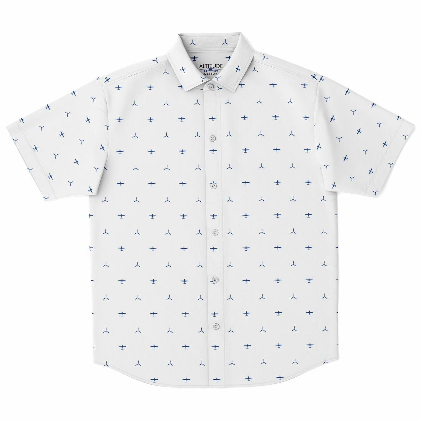 SR-22 and Prop Short Sleeve Button Down Shirt #63 and white