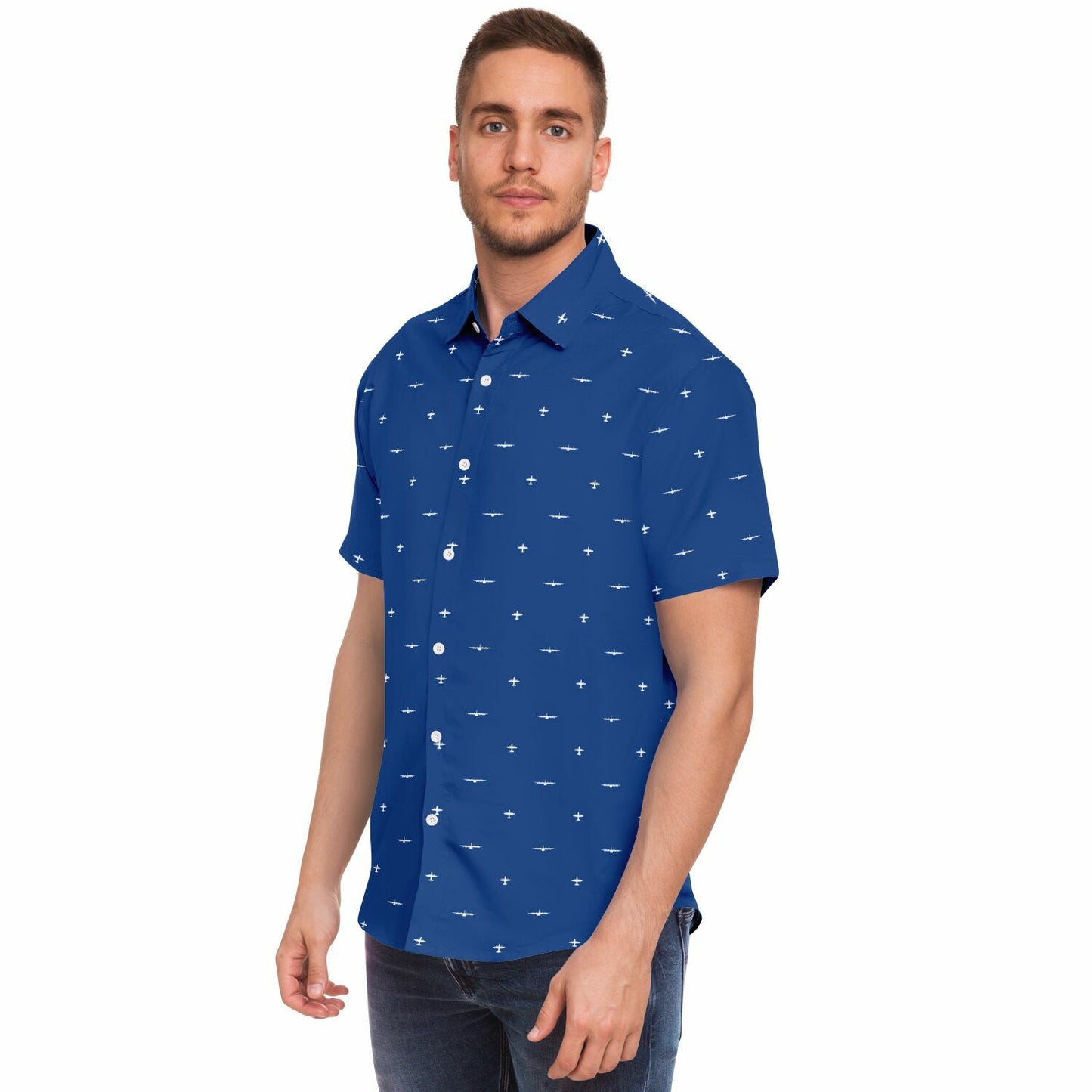 KC-130J DUEL view #63 with white Short Sleeve Button Down Shirt