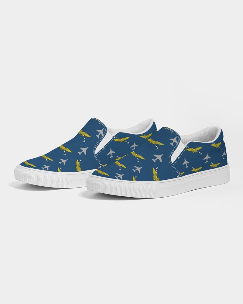 EA-6B GREY AND NAVY TAILHOOK Men's Slip-On Canvas Shoe