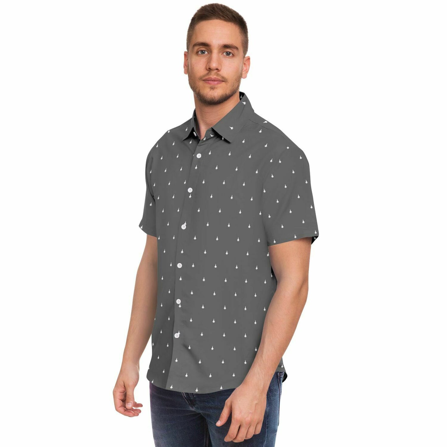 F-15C #3 and White Mens Short Sleeve Button Down Shirt - Director of Operations for Levy