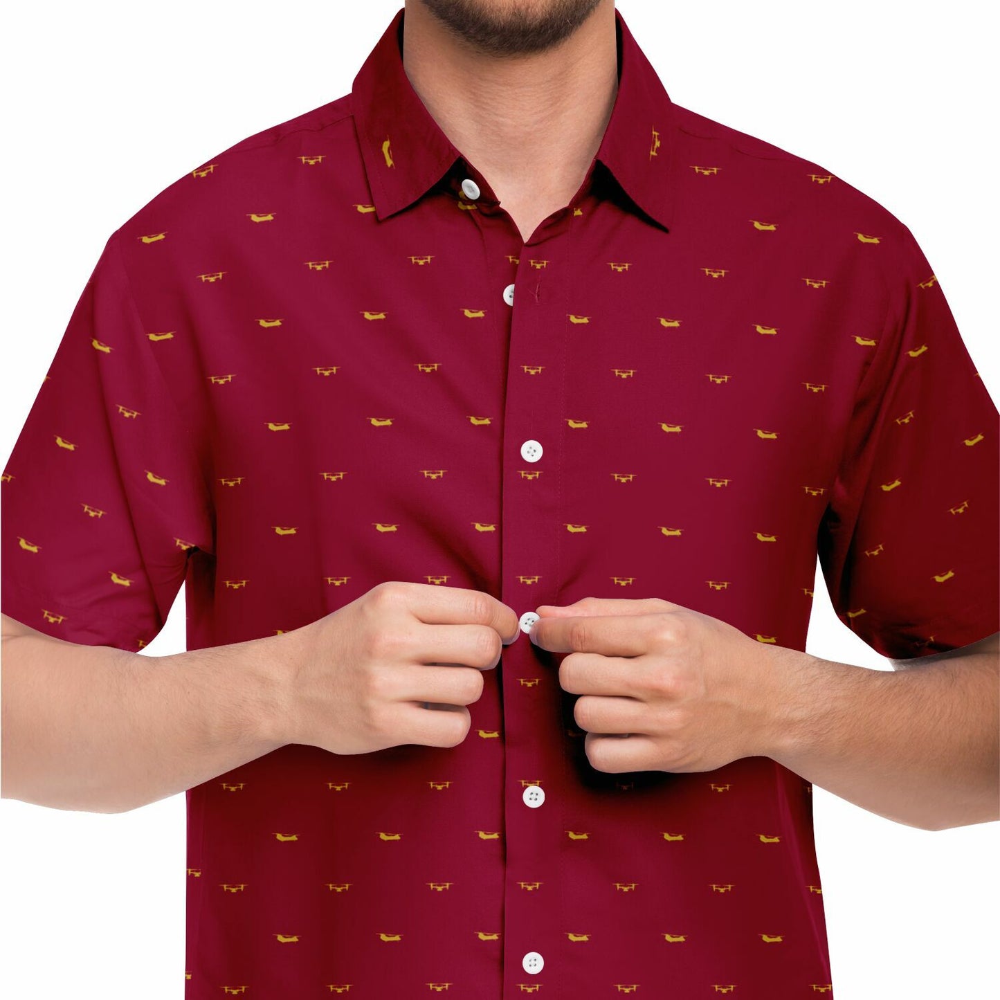 USMC Osprey AND CH-46 Short Sleeve Button Down Shirt - AOP