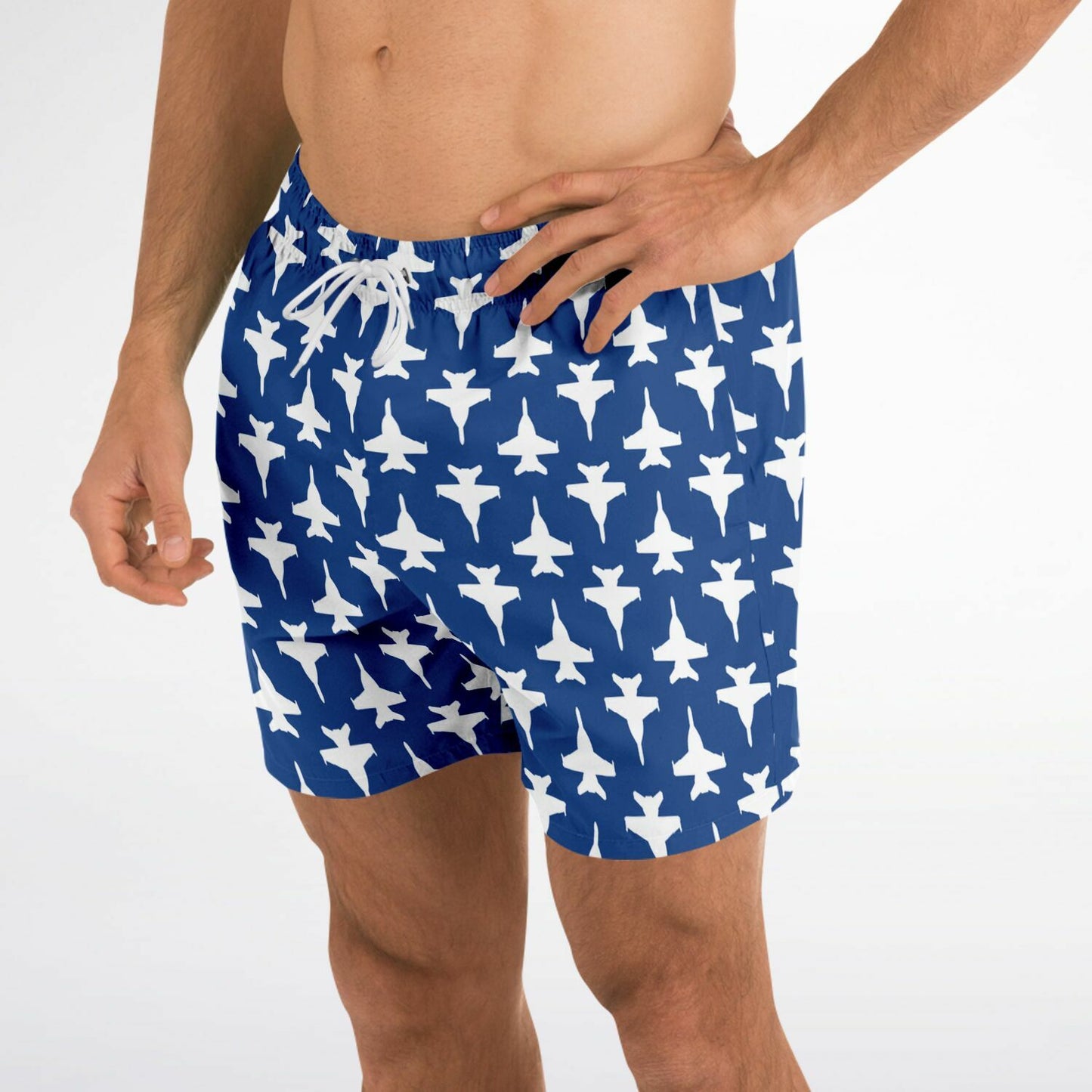 F-18 #63 and white NEW Bold Swim Trunks Men - AOP