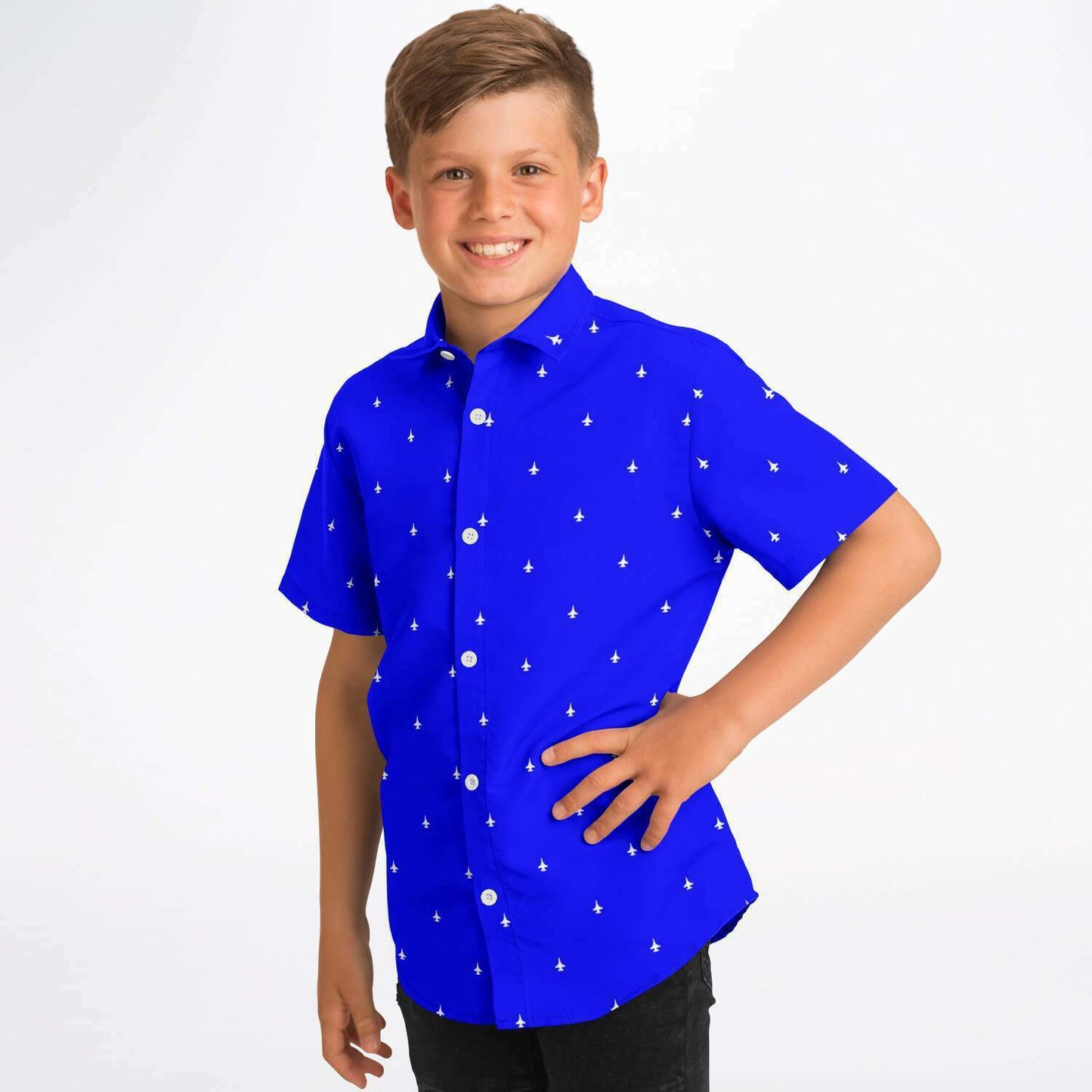 McKayla Leber SMall Kids/Youth Short Sleeve Button Down Shirt