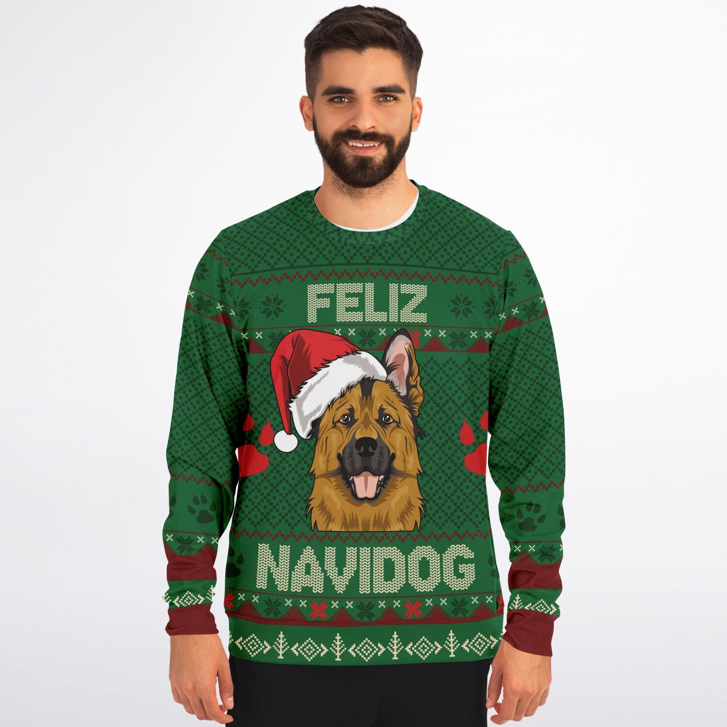 Feliz Navidog - German Shepherd Ugly Christmas Sweatshirt