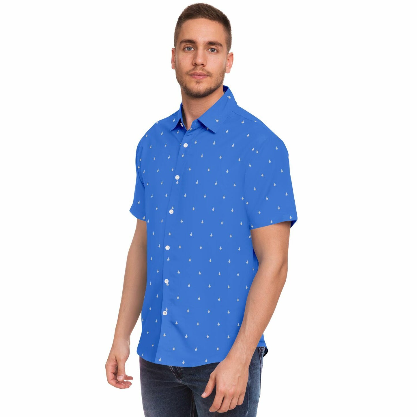F-35B #53 shirt and #4 Jets Short Sleeve Button Down Shirt