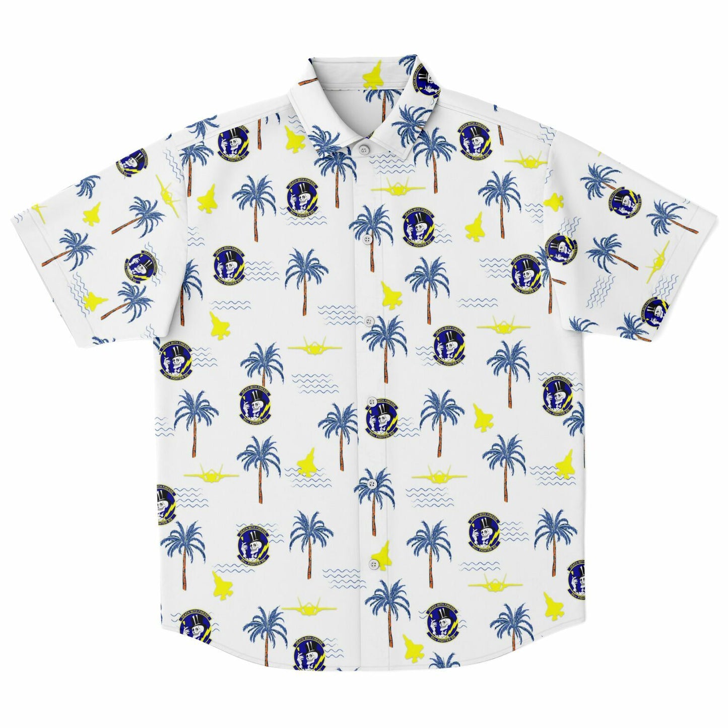 96th FS no order sample Short Sleeve Button Down Shirt - AOP