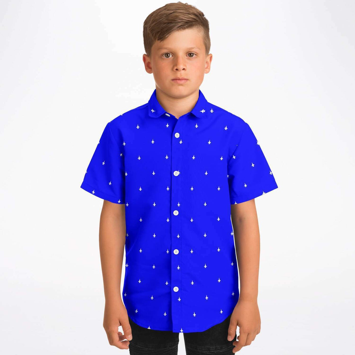 McKayla Leber SMall Kids/Youth Short Sleeve Button Down Shirt