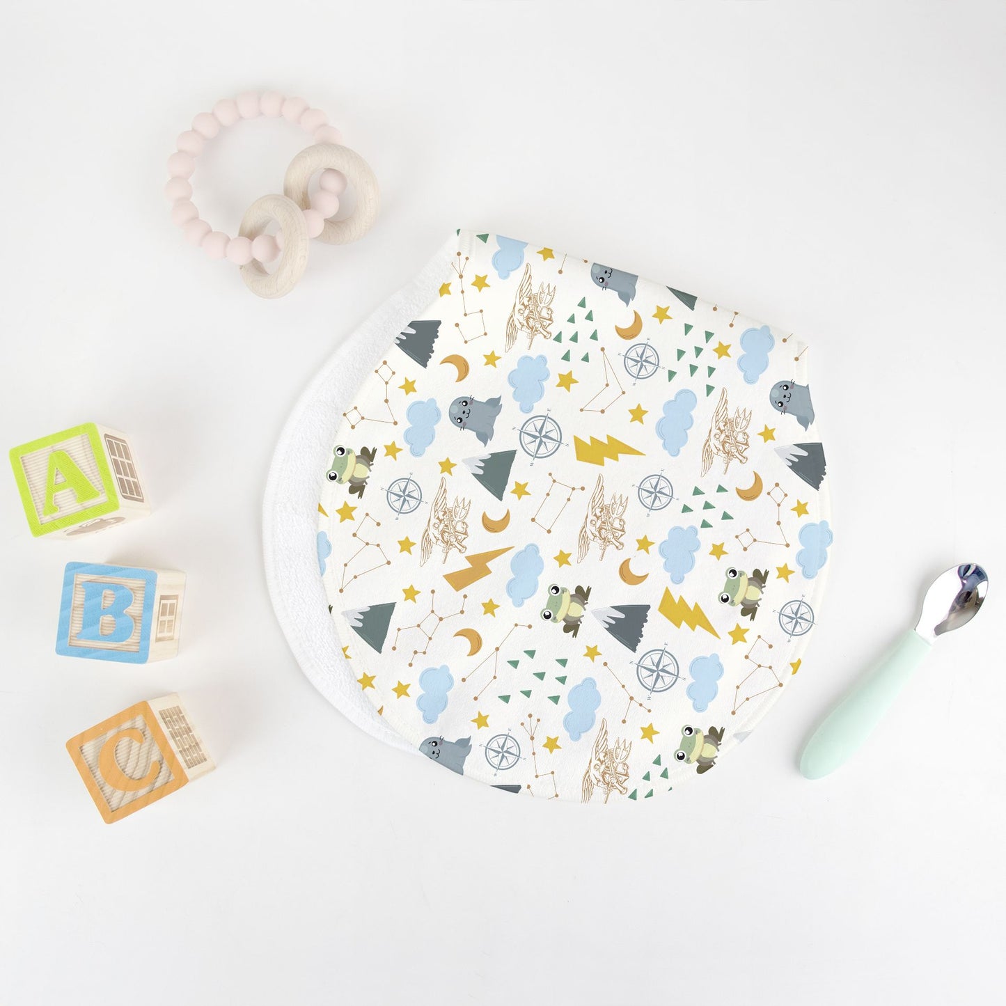 Baby SEAL Peanut Burp Cloth - Boy Pattern