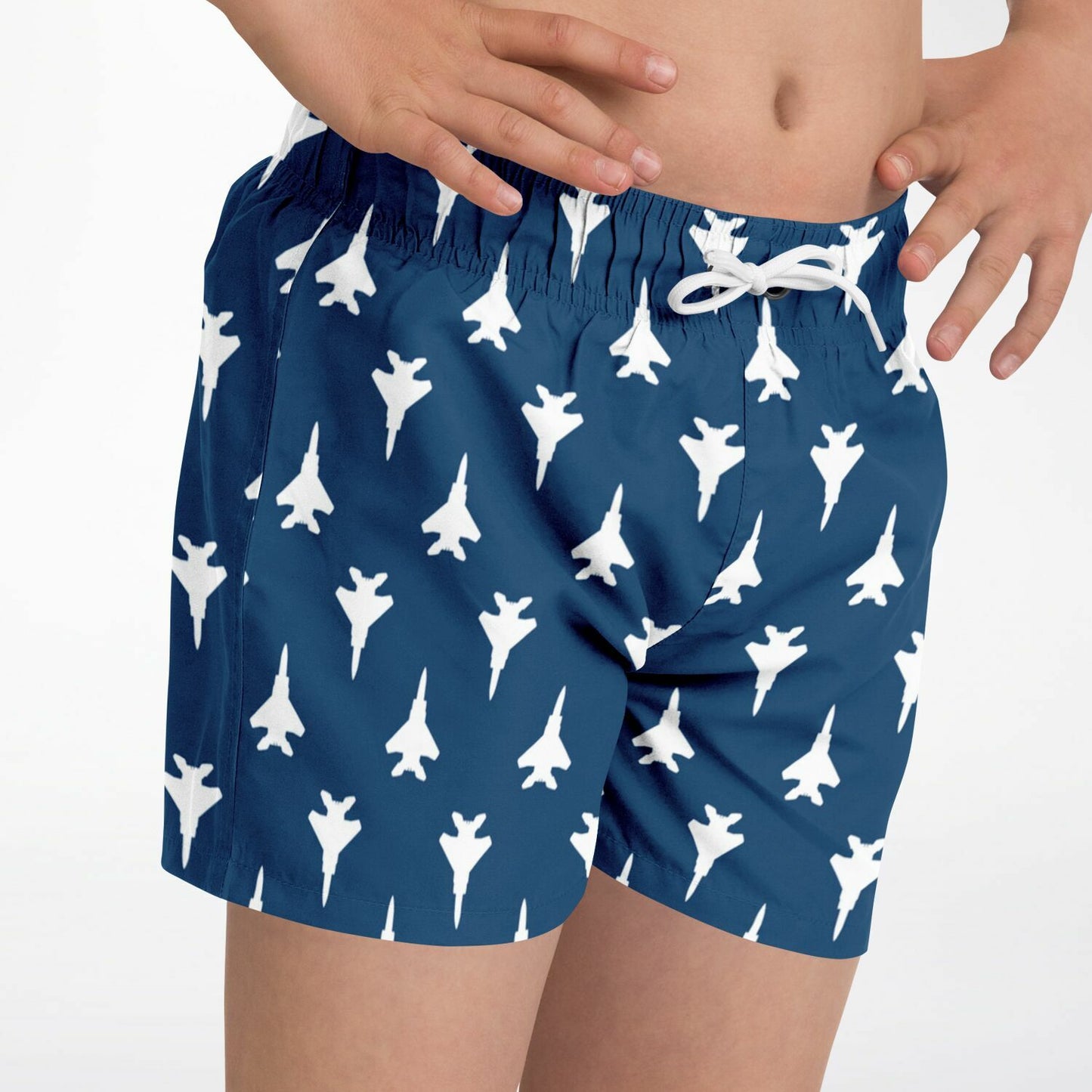 F-15C #64 and white Kids Swim Trunks - AOP