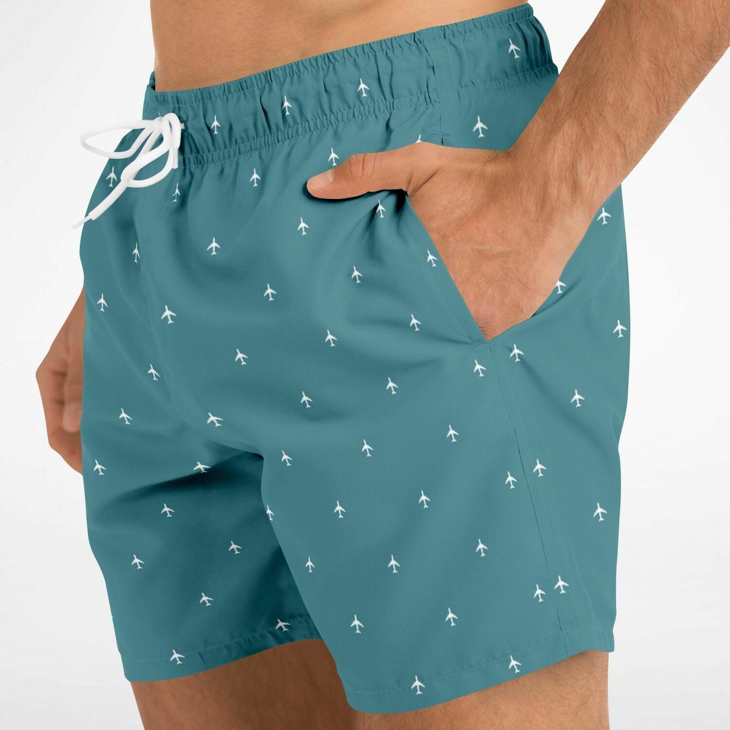 Boeing 747 stroked Mary Grace Moser Medium Swim Trunks Men - #52 and white