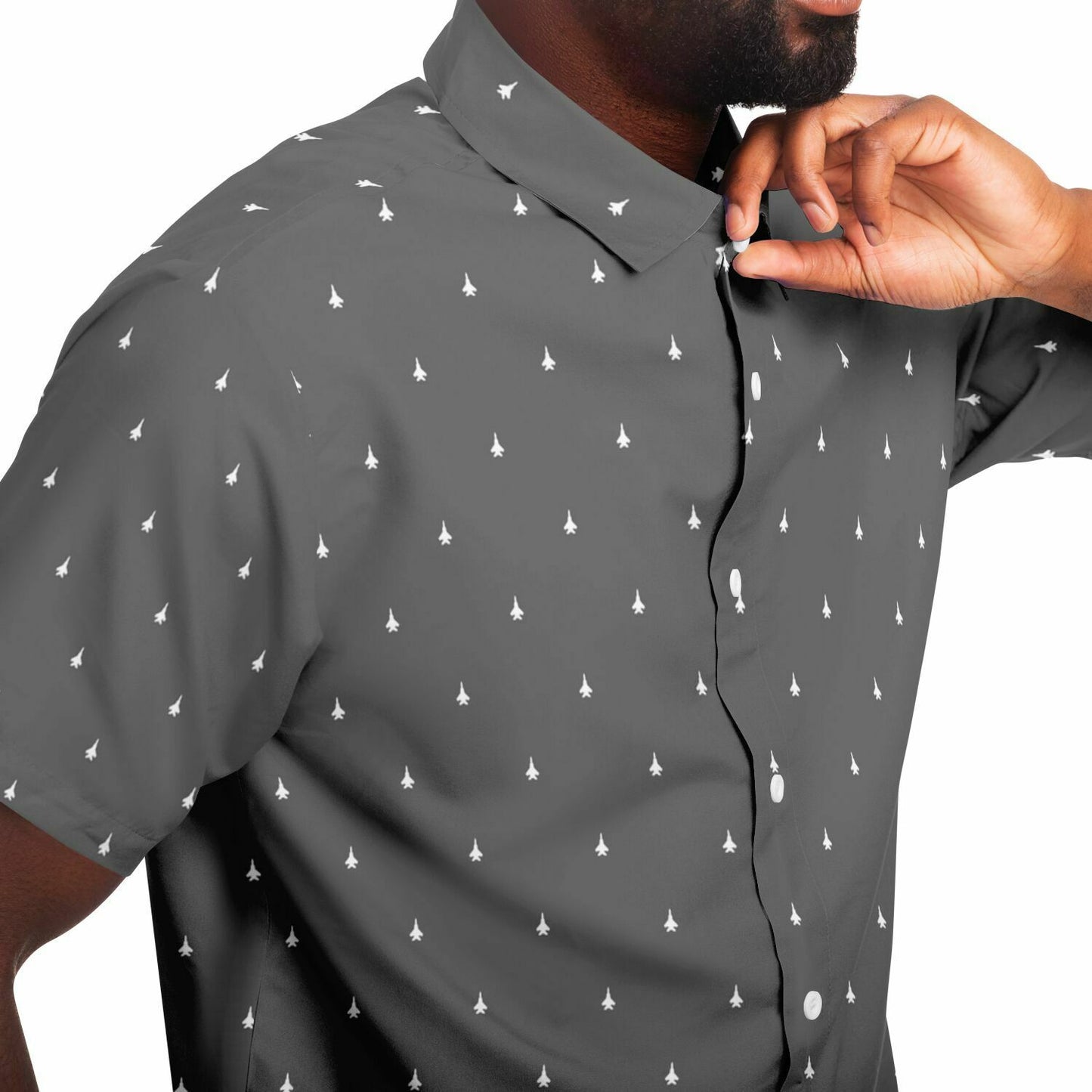 F-15C #3 and White Mens Short Sleeve Button Down Shirt - Director of Operations for Levy