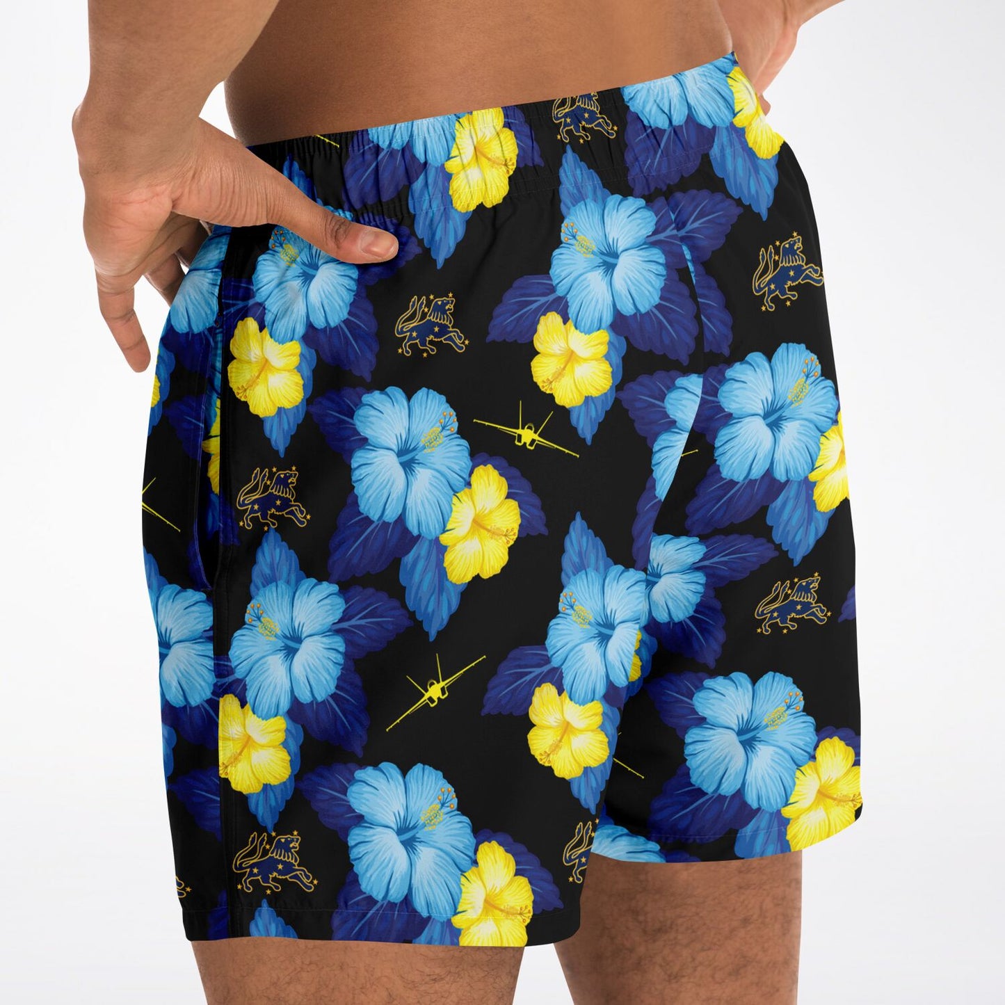 VFA-213 Blacklions 'Black Hawaiian' Swim Trunks