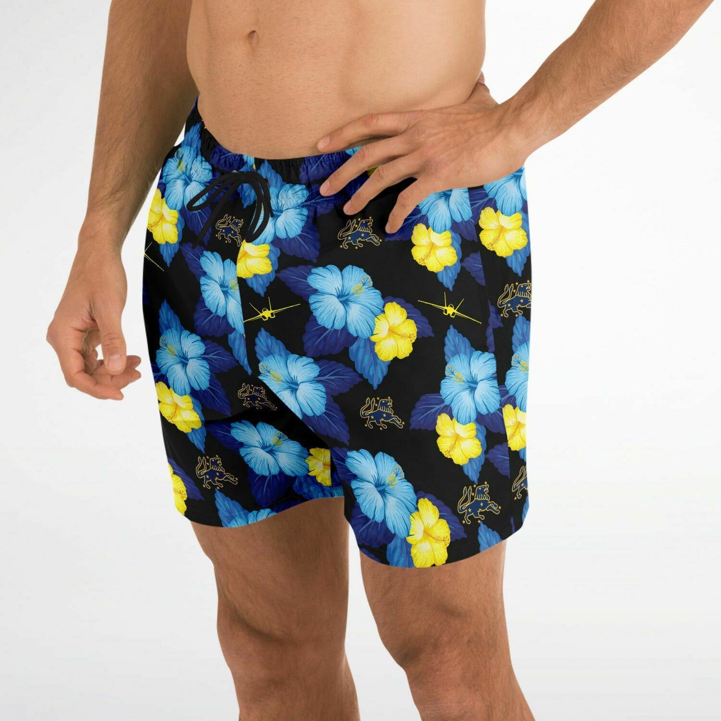 VFA-213 Blacklions 'Black Hawaiian' Swim Trunks