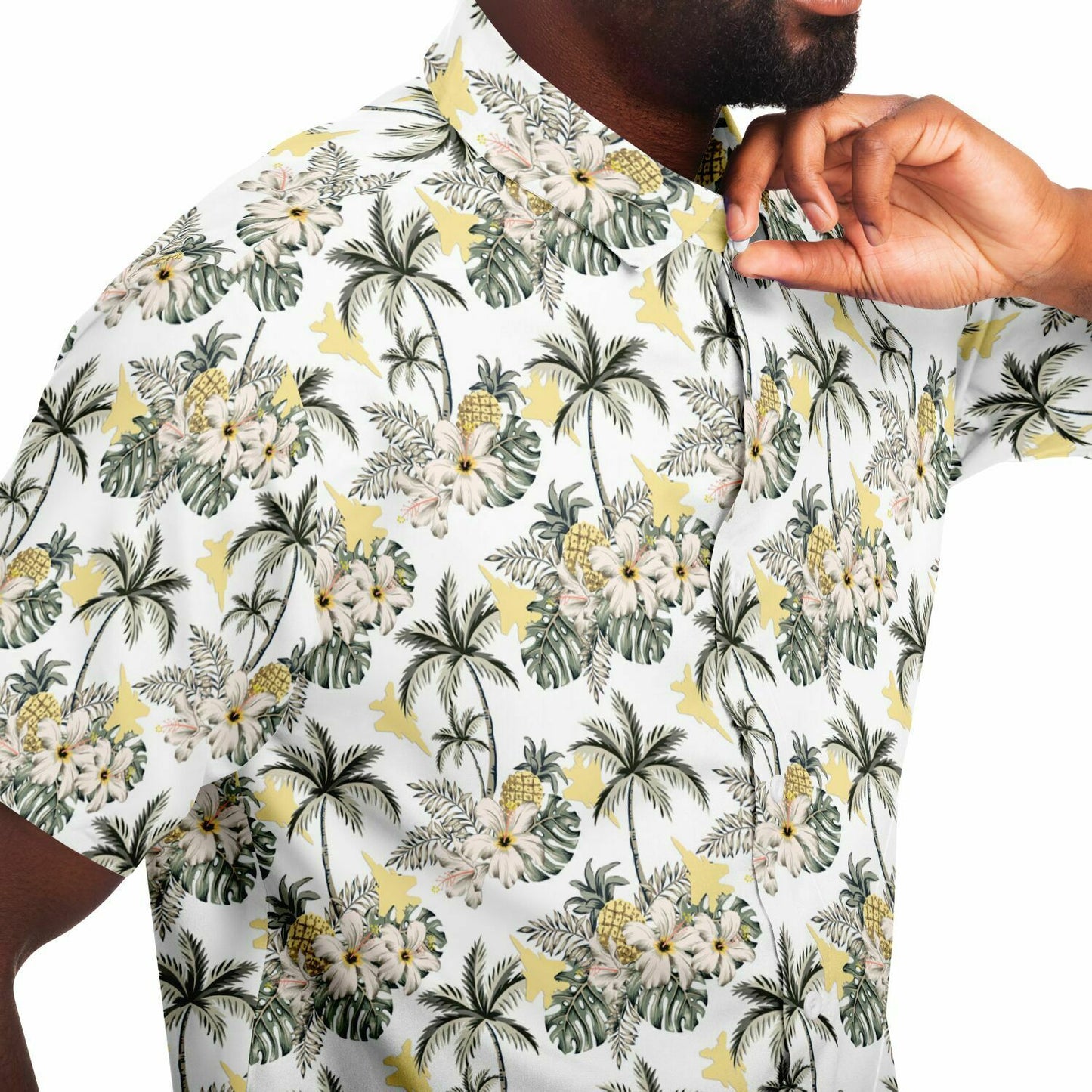 Dianna Hammett Large F-15 E Classy Hawaiian Button Down Shirt (use)