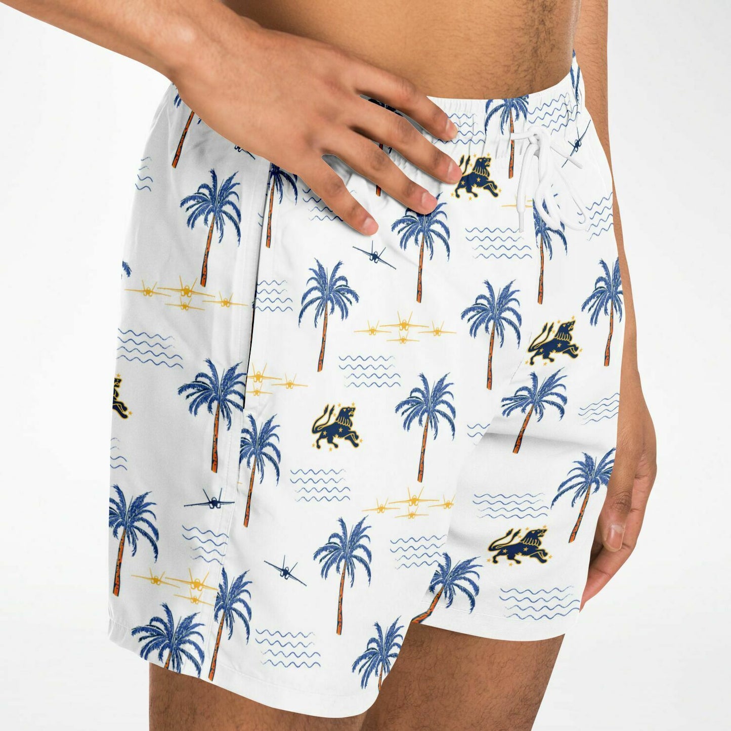 VFA-213 Mens ' White Hawaiian' Swim Trunks