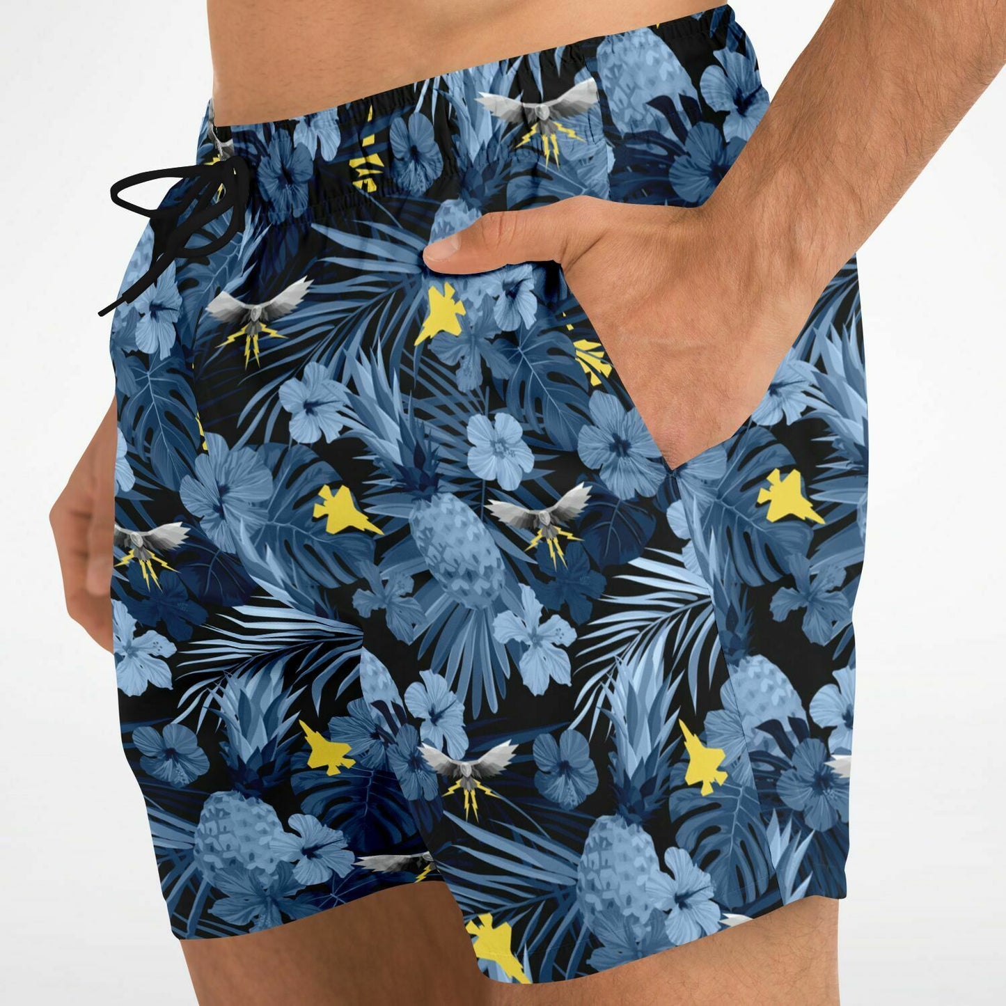 VMFAT-502 Mens 'Hawaiian Print' Swim Trunks