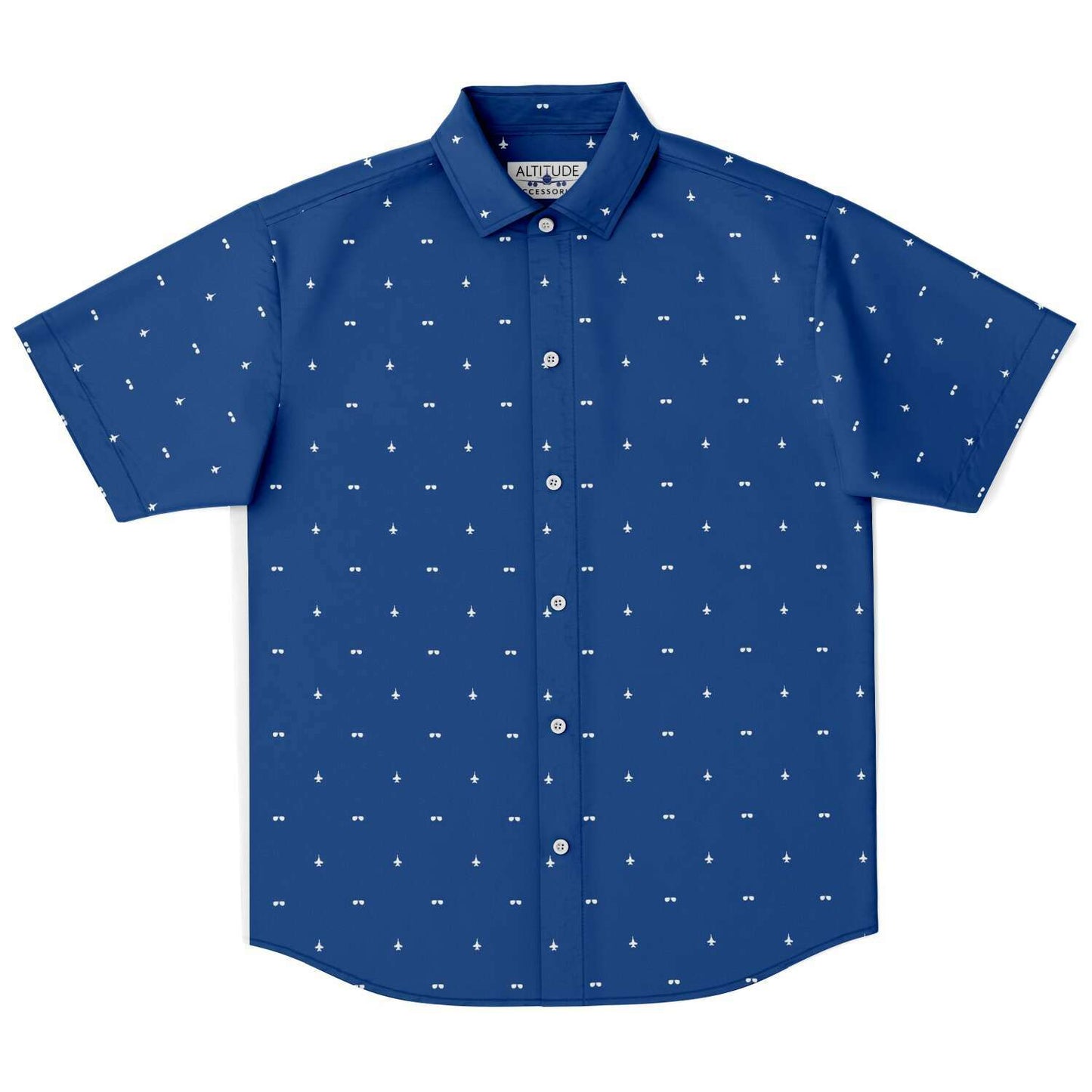 ANY Aircraft 'Subtle Plane & Aviator Glasses' Button Down Shirt