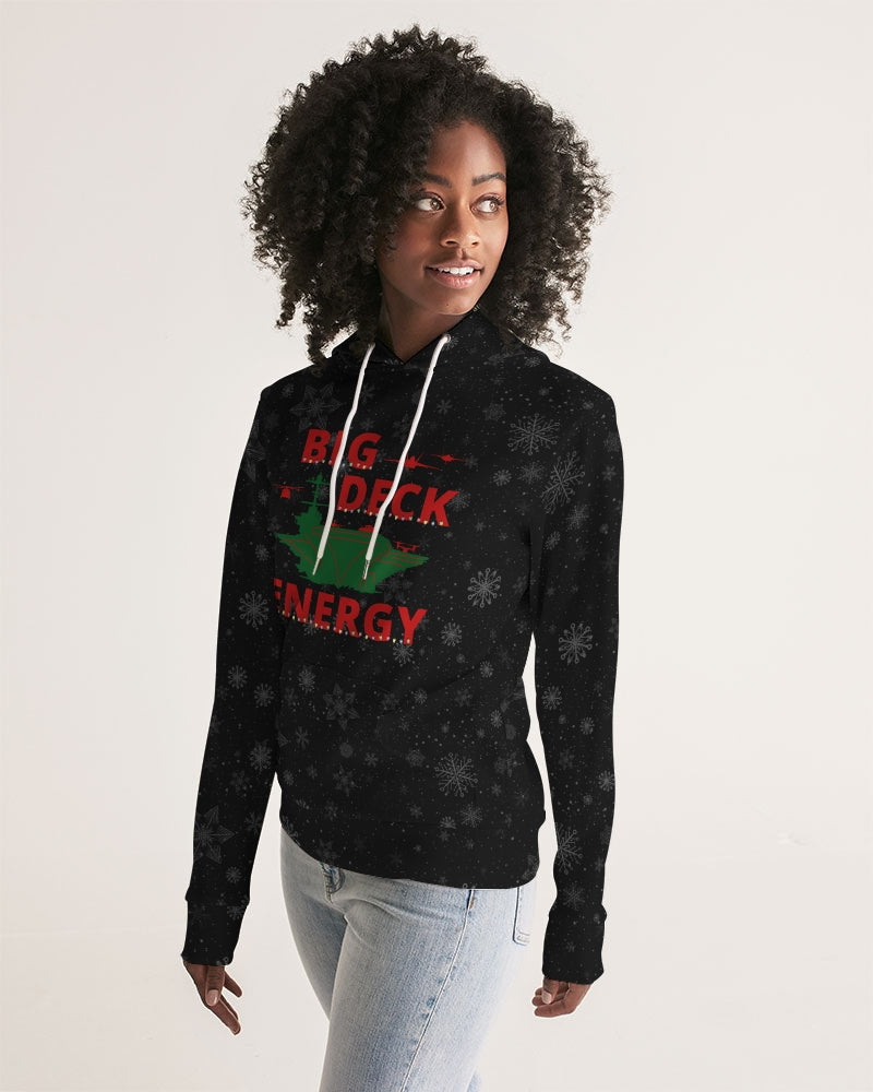 USS Nimitz 'BIG DECK ENERGY' Women's Christmas Hoodie