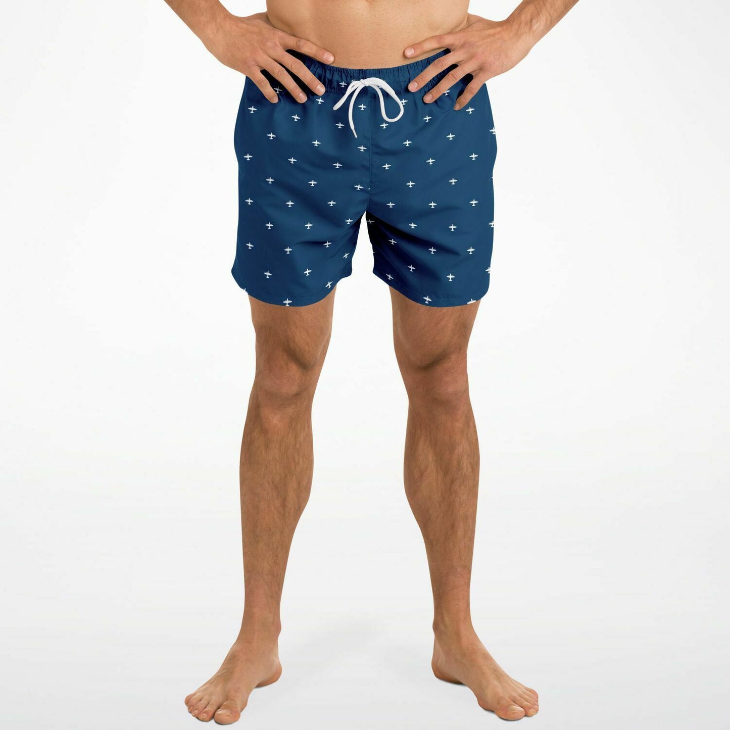 Bridget Ladd Large HC.KC 130j stroked #64 and white Swim Trunks Men - AOP