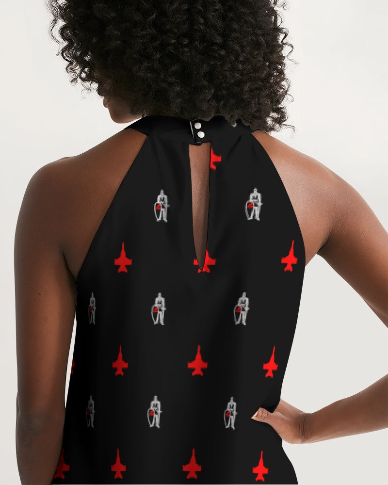 VFA-154 Chiffon Halter Dress