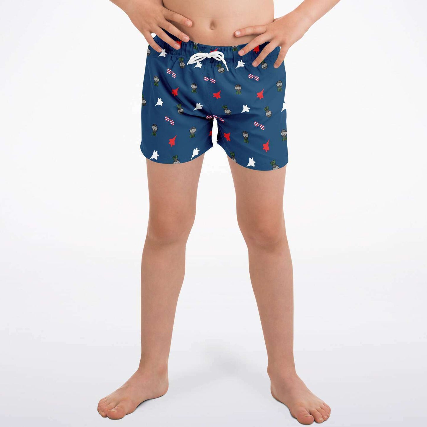 ANY Aircraft 'Lil Fighter in the USA' Boys Swim Trunks