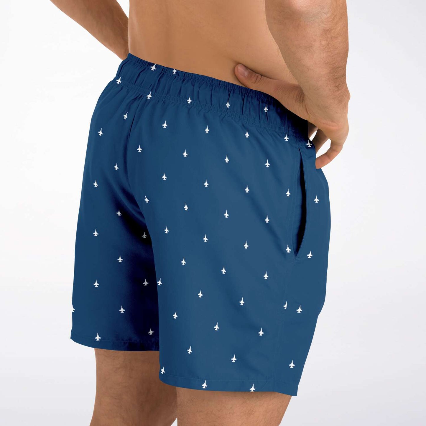 F-15C 'Subtle Plane' Navy Blue Mens Swim Trunks