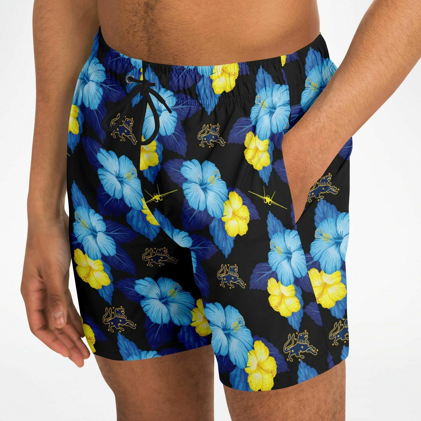 VFA-213 Blacklions 'Black Hawaiian' Swim Trunks