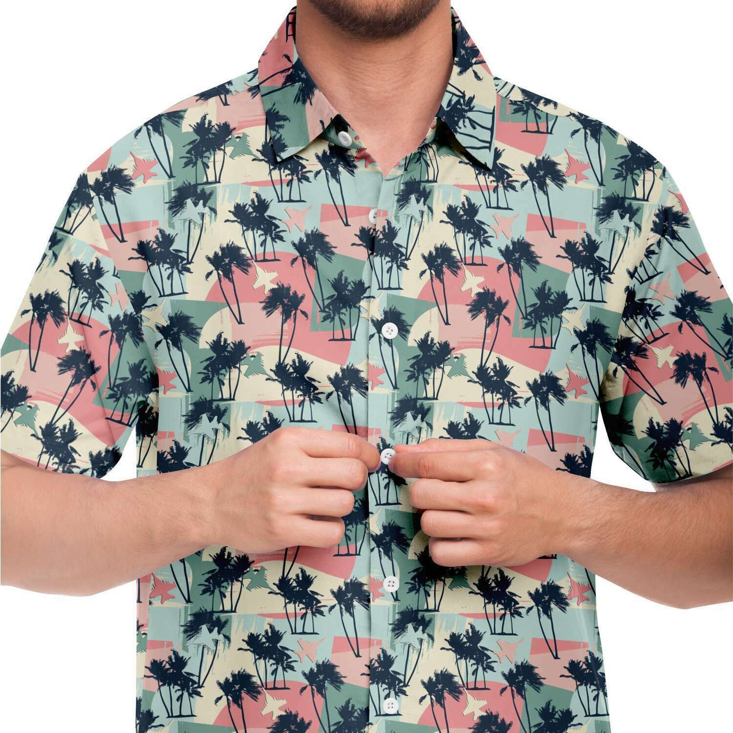 Growler full (blue jet) Retro Hawaiian Button Down