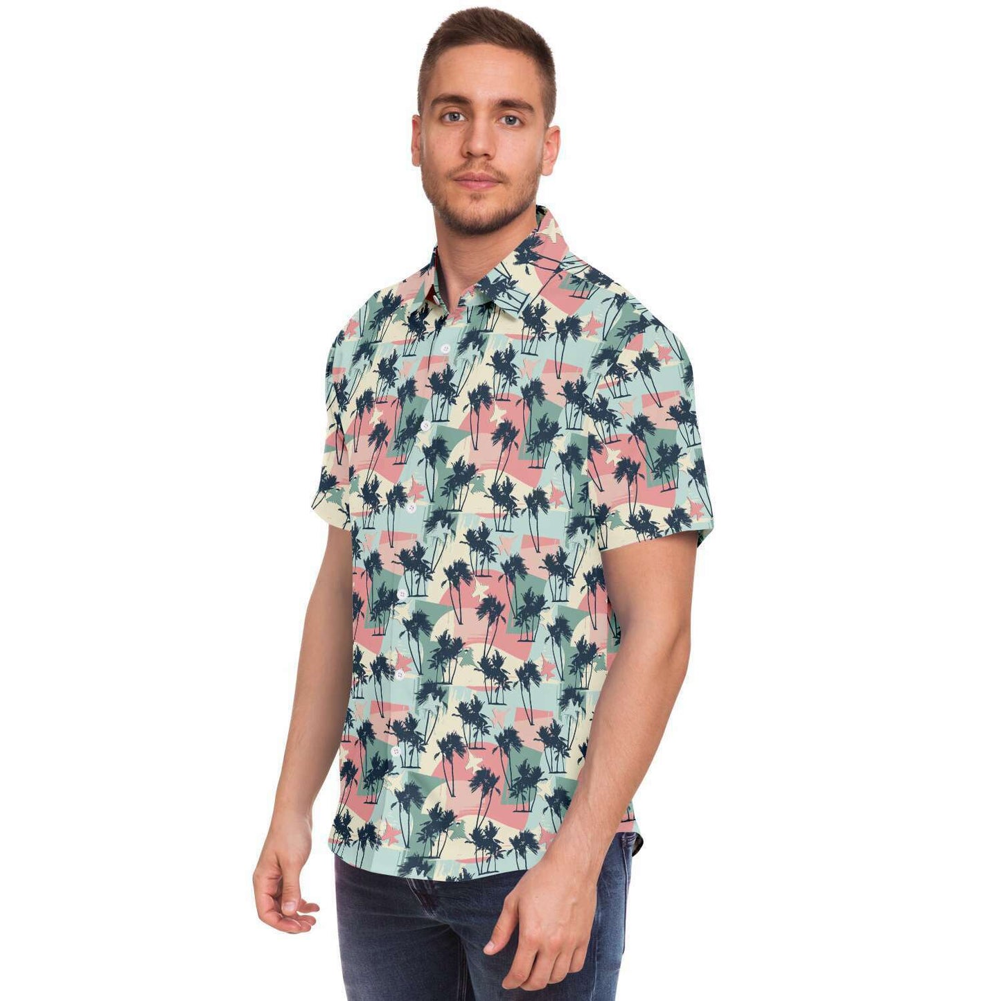 Growler full (blue jet) Retro Hawaiian Button Down
