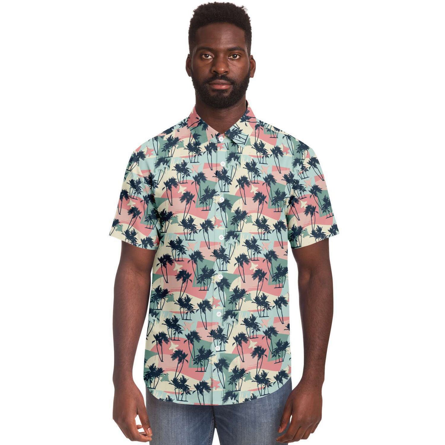 Growler full (blue jet) Retro Hawaiian Button Down