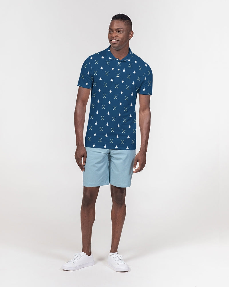 F-15E Navy Blue Golf Shirt USE Men's Slim Fit Short Sleeve Polo